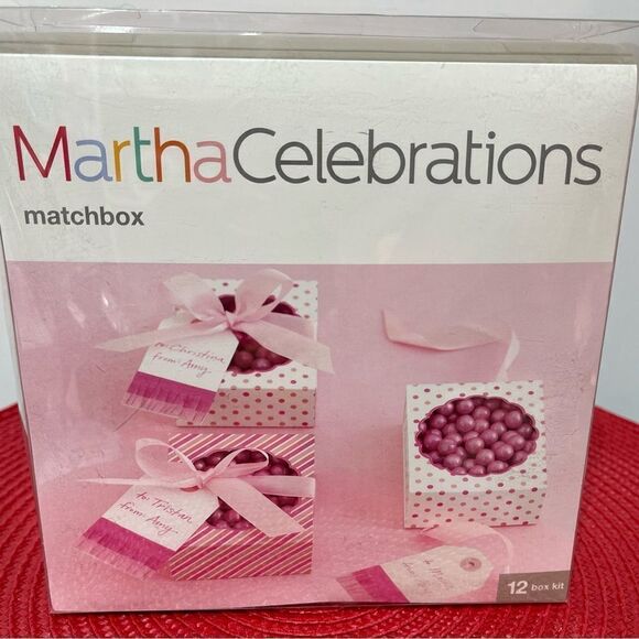 Martha Stewart Matchbox Celebrations 12 box kit Pink and White NWT - Picture 2 of 6